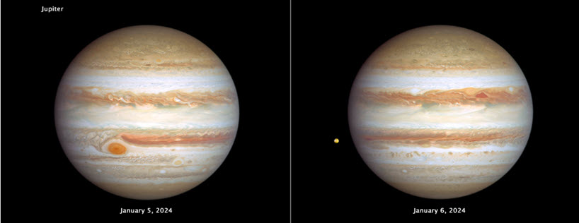 Hubble Jupiter rotation